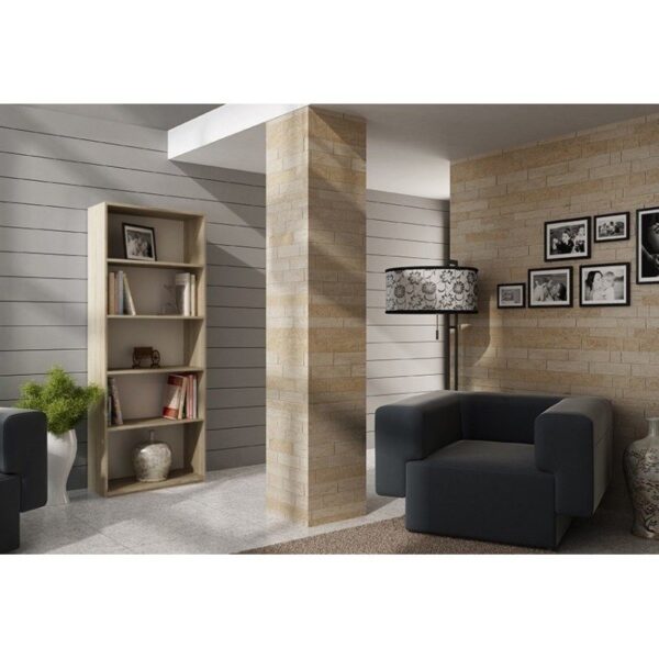 Βιβλιοθήκη 60x30x182εκ. Μπεζ