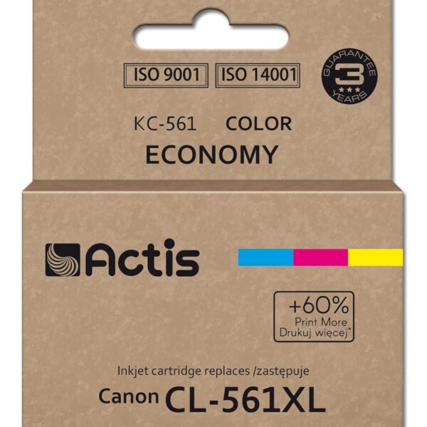Actis Συμβατό Μελάνι Εκτυπωτή InkJet Canon CL-561XL 18ml Κίτρινο 1τμχ