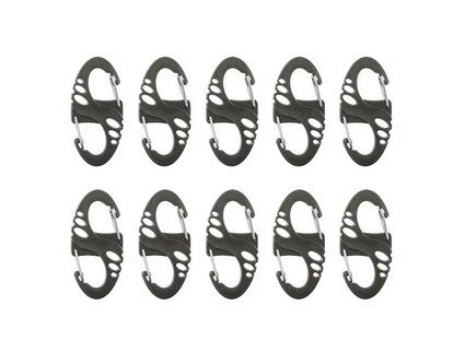 Mil-Tec S-Hook snap hook set - Green