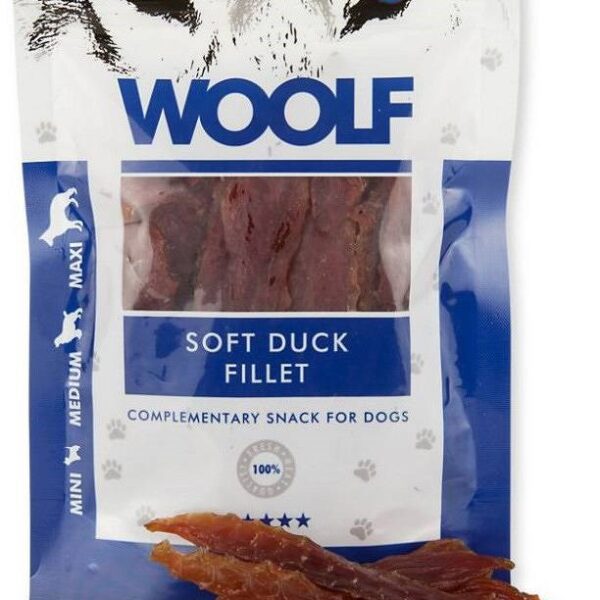 Woolf Snacks Soft Fillet Λιχουδιές Σκύλου χωρίς Σιτηρά & Γλουτένη με Πάπια 100gr