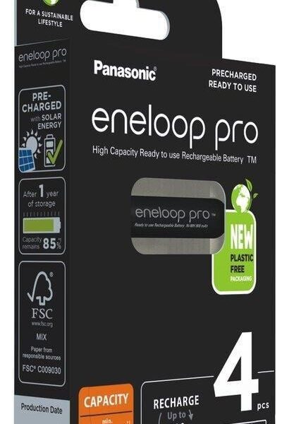 Rechargeable batteries PANASONIC ENELOOP PRO AAA 930 mAh 4 szt (BK-4HCDE/4CP)