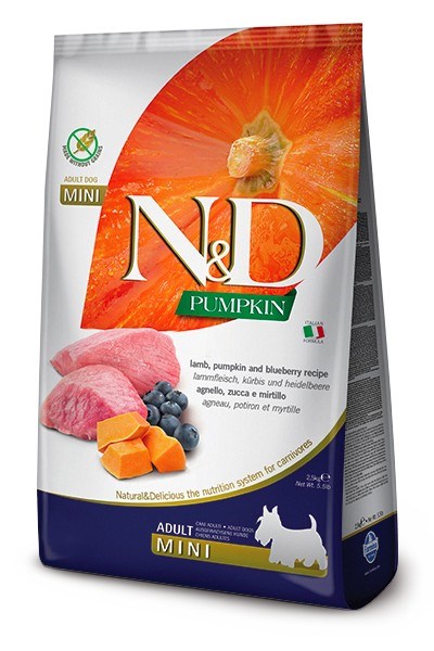 FARMINA N&D GF PUMPKIN DOG LAMB&BLUEBERRY ADULT MINI 7kg