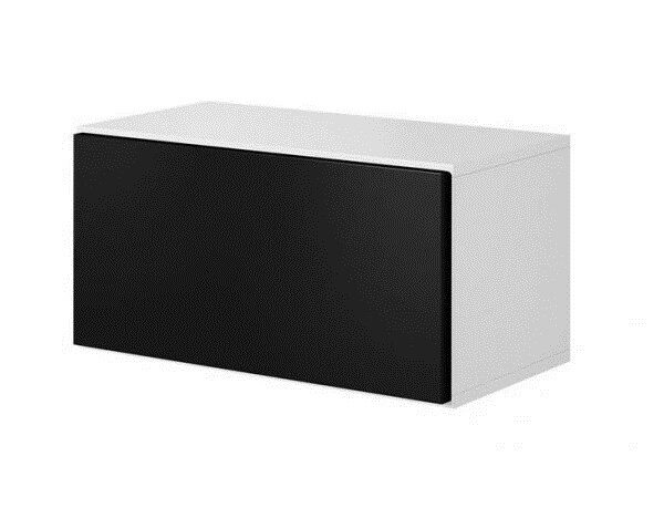 Cama full storage cabinet ROCO RO3 75/37/39 white/white/black