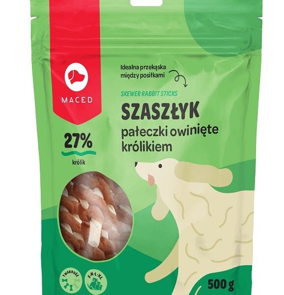 Maced Wrapped Rawhide Λιχουδιές σε Stick Σκύλου με Κουνέλι 500gr