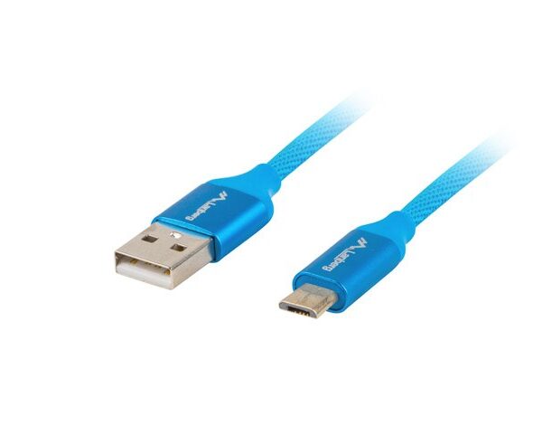 Lanberg Regular USB 2.0 to micro USB Cable Μπλε 1.8m (CA-USBM-20CU-0018-BL)