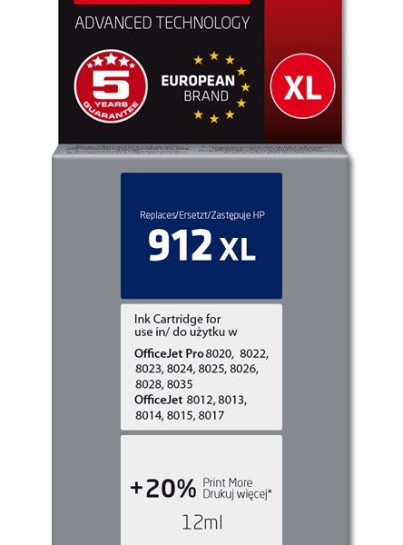Active Jet Συμβατό Μελάνι Εκτυπωτή InkJet HP 912XL 3YL81AE 990 Σελίδων 12ml Κυανό