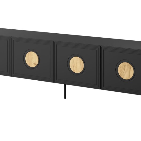 Έπιπλο Τηλεόρασης Ξύλινο Black + Oak Craft Μ200xΠ42xΥ60cm