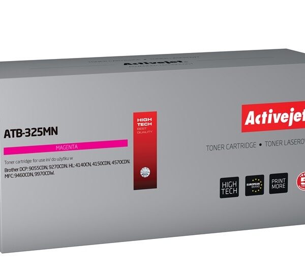 Active Jet Συμβατό Toner για Laser Εκτυπωτή Brother TN-325M 3500 Σελίδων Ματζέντα