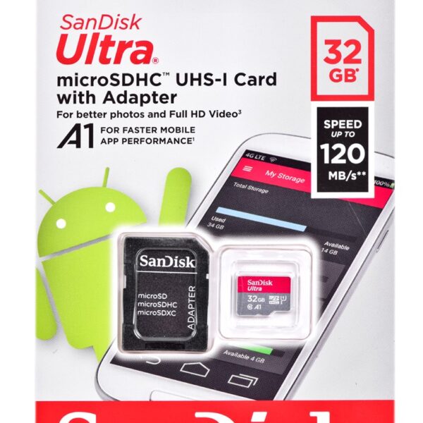 Sandisk Ultra microSDHC 32GB Class 10 U1 A1 UHS-I