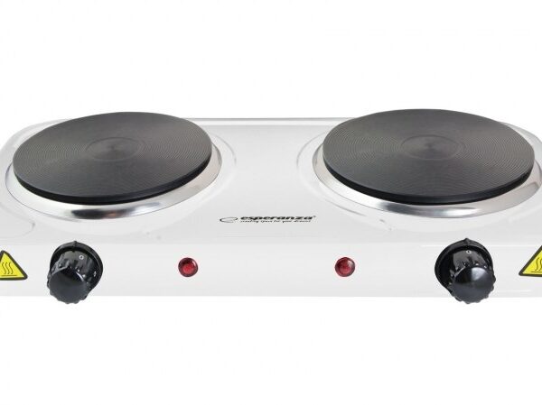 Esperanza Επιτραπέζια Εστία Εμαγιέ Διπλή Λευκή