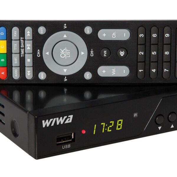 WIWA H.265 Pro Ψηφιακός Δέκτης Mpeg-4 Full HD (1080p) με Λειτουργία PVR (Εγγραφή σε USB) Σύνδεσεις SCART / HDMI / USB