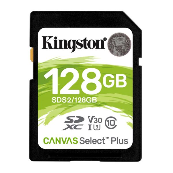 Kingston Technology 128GB SDXC Canvas Select Plus 100R C10 UHS-I U3 V30