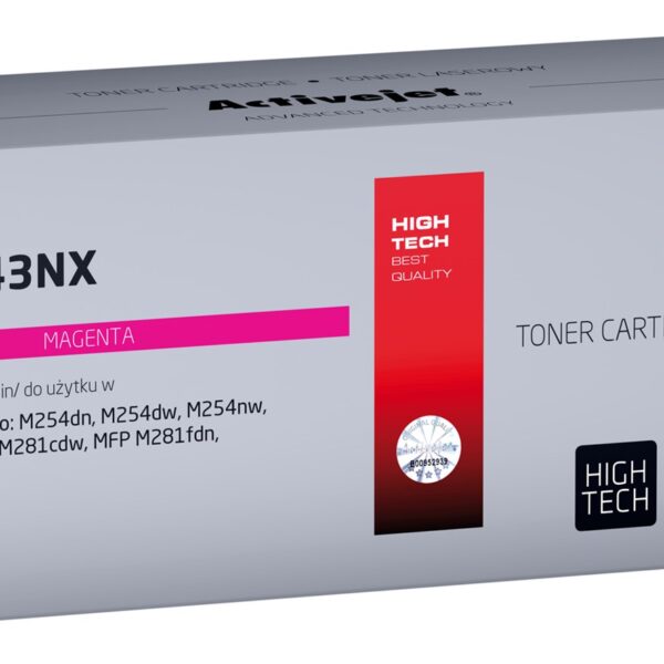 Active Jet Συμβατό Toner για Laser Εκτυπωτή HP 540 CF543X 2500 Σελίδων Ματζέντα