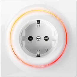 Fibaro Μονή Χωνευτή Πρίζα Ρεύματος με Λαμπάκι Λευκή