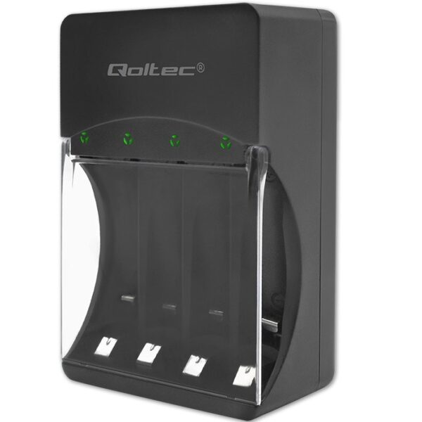 Qoltec Φορτιστής 4 Μπαταριών Ni-Cd/Ni-MH Μεγέθους AA/AAA