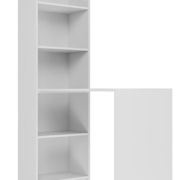 Γραφείο με Βιβλιοθήκη 125x50x181εκ. Λευκό