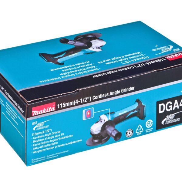 MAKITA DGA452Z angle grinder 115 mm 18 V Black, Blue