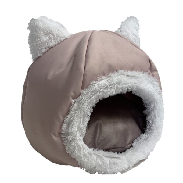 GO GIFT cat bed - beige - 40x40x34 cm