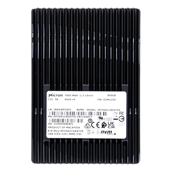 Micron 7450 MAX U.3 800GB 2.5'' MTFDKCC800TFS-1BC1ZABYYR