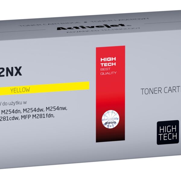 Active Jet Συμβατό Toner για Laser Εκτυπωτή HP 540 CF542X 2500 Σελίδων Κίτρινο