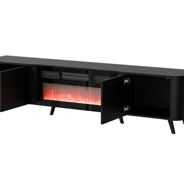 Cama Volare RTV cabinet 200 x 39 x 49 matte black + fireplace