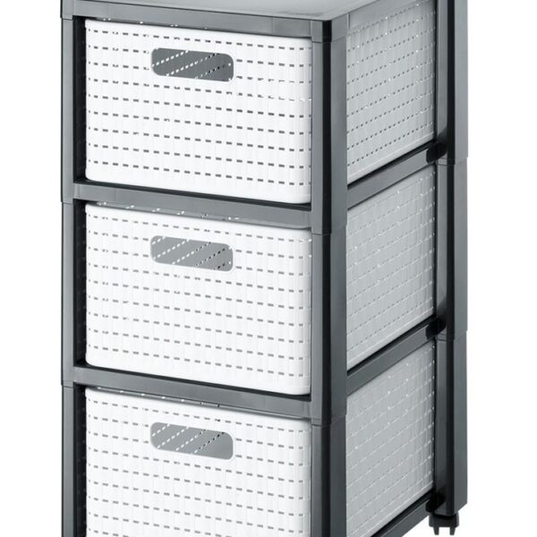 Rotho Babydesign Ραφιέρα Μπανιέρας Πλαστική με 3 Ράφια 71.2x32.5x37.5cm Λευκή