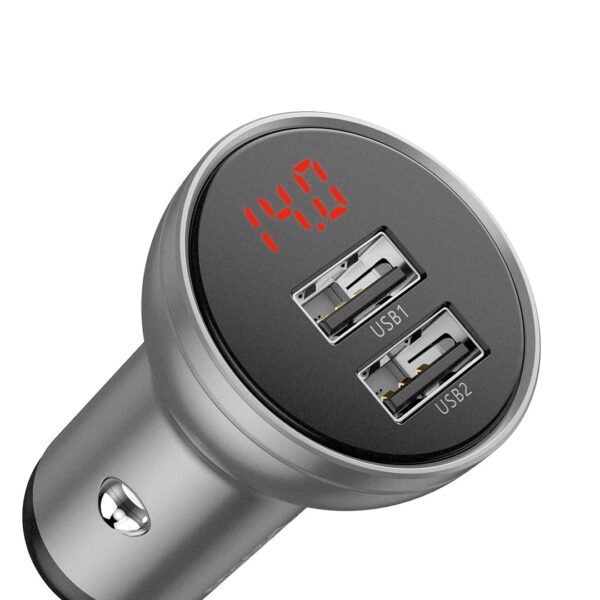 Baseus Φορτιστής Αυτοκινήτου με Θύρες 2xUSB-A