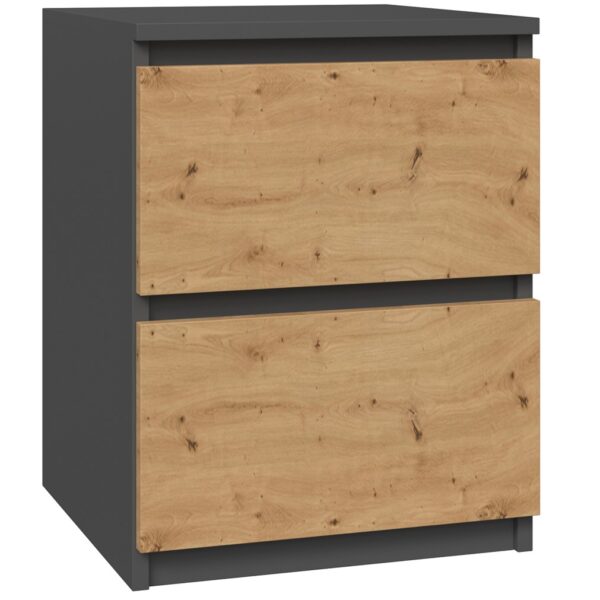 Κομοδίνο Artisan Ξύλινο Μαύρο 40x40x52cm