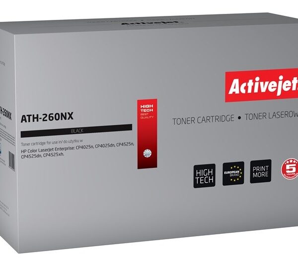 Active Jet Συμβατό Toner για Laser Εκτυπωτή HP 649X CE260X 17000 Σελίδων Μαύρο