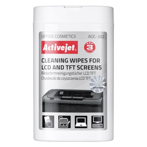 Active Jet Cleaning Wipes for LCD/TFT - 100τμχ