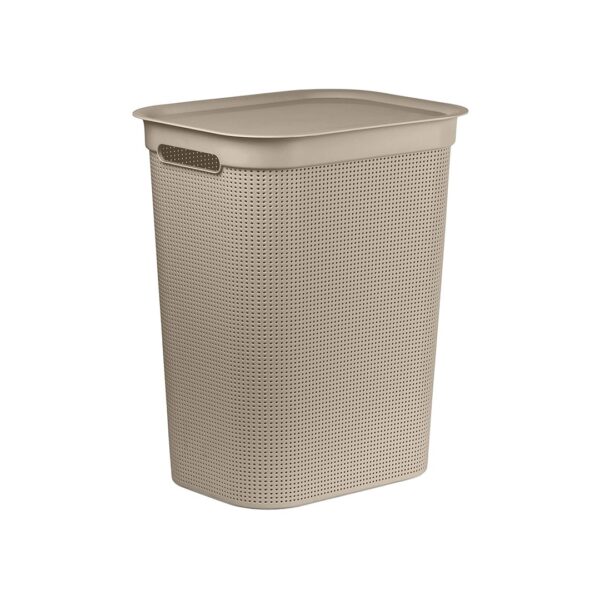 Rotho Babydesign Καλάθι Απλύτων Πλαστικό με Καπάκι 43.1x34x52.9cm Καφέ