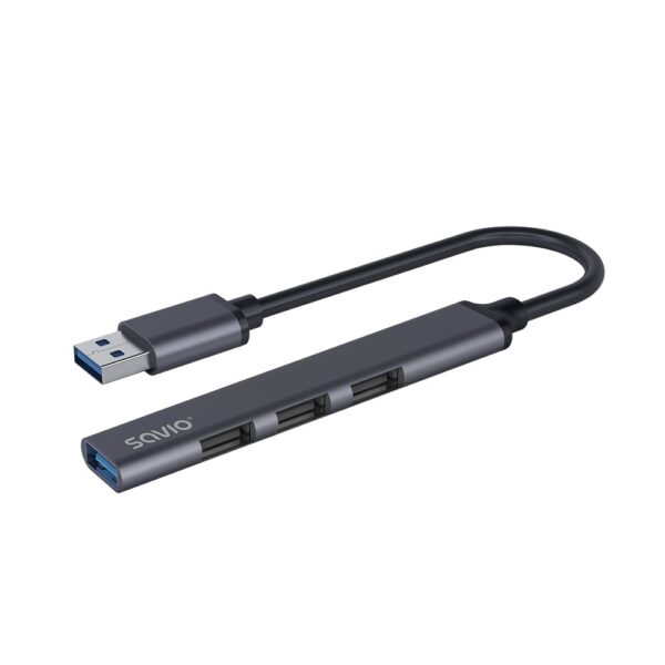 Savio USB 2.0 Hub 4 Θυρών με σύνδεση USB-C
