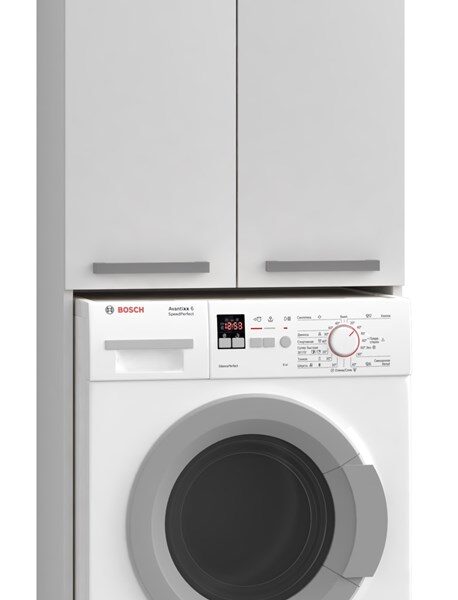 Topeshop Pola DD Ντουλάπι Μπάνιου Πλυντηρίου Μ64xΒ30xΥ183cm Λευκό