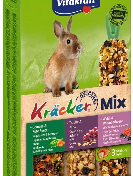 Vitakraft Λιχουδιά για Κουνέλι με Λαχανικά kracker Triο-Mix 3τμχ