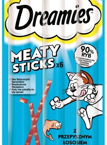 Meaty Sticks Λιχουδιές Σνακ με Σολομό για Ενήλικες Γάτες 30gr