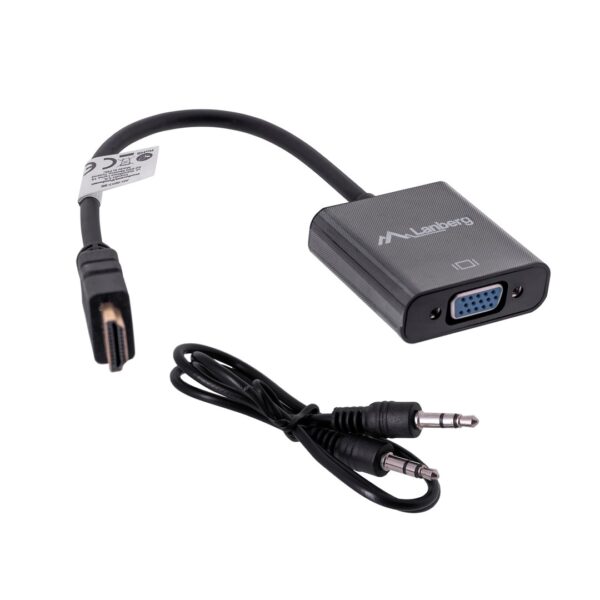 Lanberg HDMI male σε VGA female 1τμχ (AD-0017-BK)