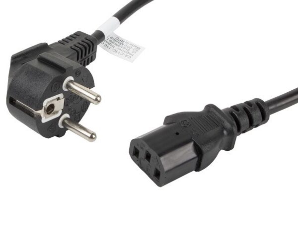 Lanberg IEC C13 - Schuko Cable 1.8m Μαύρο (CA-C13C-11CC-0018-BK)