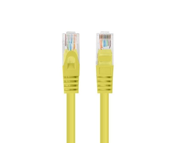 Lanberg U/UTP Cat.6 Καλώδιο Δικτύου Ethernet 1m Κίτρινο 1τμχ