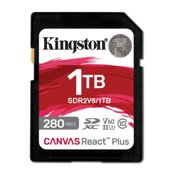 Kingston Canvas React Plus V60 SDXC 1TB Class 10 U3 V60 UHS-II