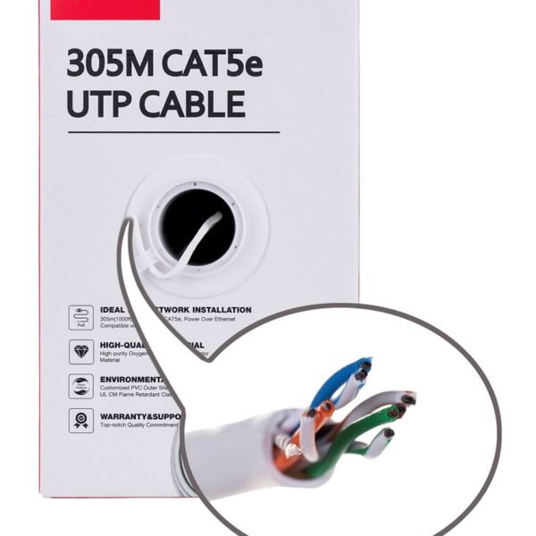 Dahua U/UTP Cat.5e Cable 305m Λευκό
