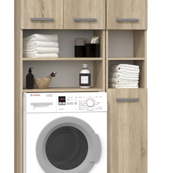 Topeshop Marpol Ντουλάπι Μπάνιου Πλυντηρίου 96x30x183cm Sonoma