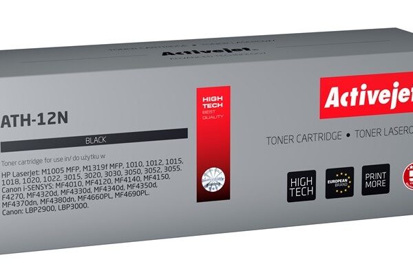 Active Jet Συμβατό Toner για Laser Εκτυπωτή HP 12A Q2612A / Canon CRG-703 / FX-10 2300 Σελίδων Μαύρο