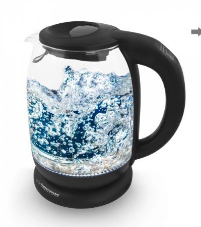 Esperanza EKK027 electric kettle 1.7 L 2200 W Black, Transparent