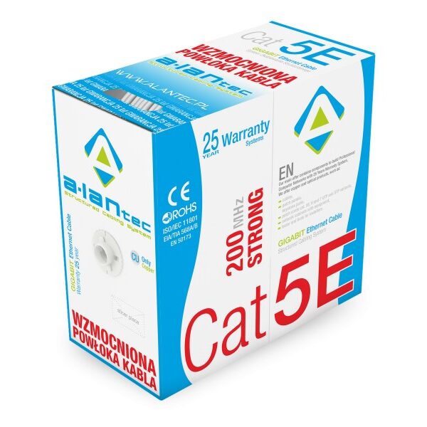 A-LAN U/UTP Cat.5e Καλώδιο Δικτύου Ethernet χωρίς ακροδέκτες 305m Γκρι