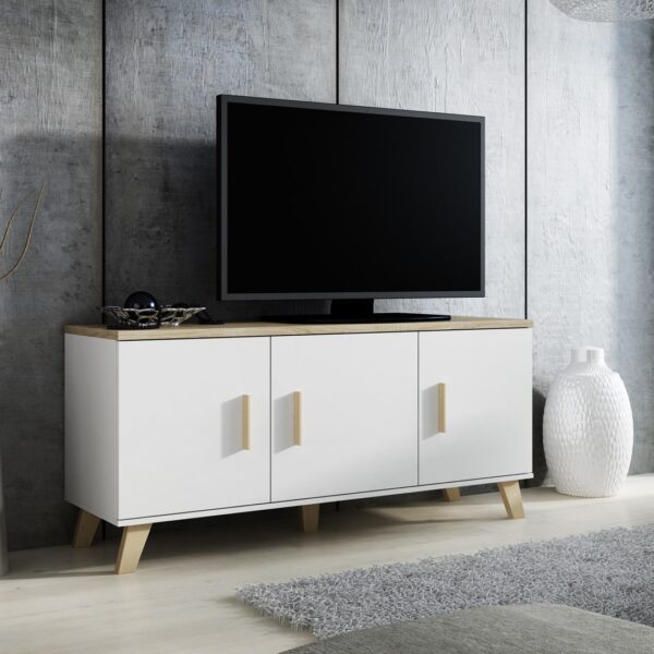 Cama sideboard LOTTA 150 3D white + sonoma oak