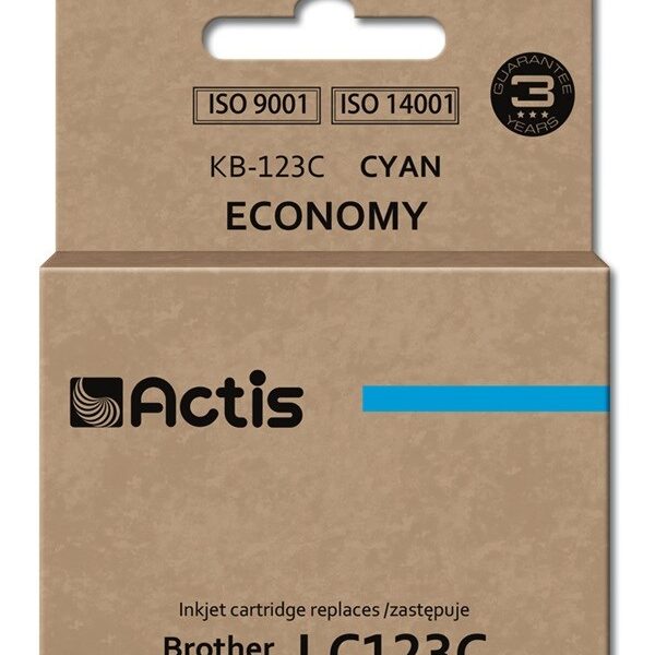 Actis Συμβατό Μελάνι Εκτυπωτή InkJet Brother LC123C 10ml Κυανό