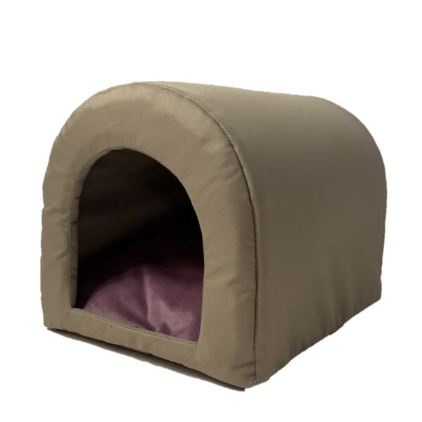 GO GIFT Dog and cat cave bed - camel - 40 x 33 x 29 cm