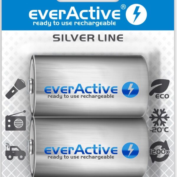 everActive Silver Line D 5500mAh 1.2V 2τμχ