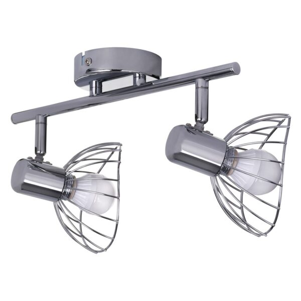 Active Jet Gizel Διπλό LED Θερμό Λευκό Σποτ με Ντουί E14 σε Ασημί Χρώμα