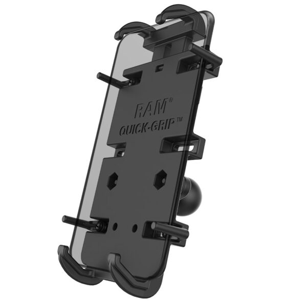RAM Mount Quick-Grip XL Βάση Κινητού Μοτοσυκλέτας με Ρυθμιζόμενο Βραχίονα για το Τιμόνι με Μπίλια